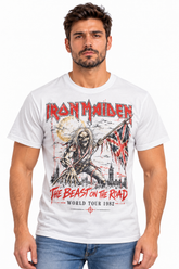Camiseta Iron Maiden Beast on the Road | Heavy Metal | Tela Fría