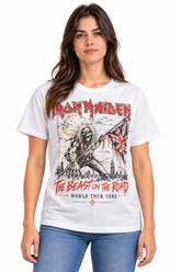 Camiseta Iron Maiden Beast on the Road | Heavy Metal | Tela Fría