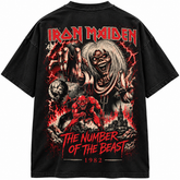 Camiseta Iron Maiden The Number of the Beast | Heavy Metal | Oversize Premium