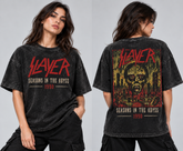 Camiseta SLAYER - SEASONS IN THE ABYSS - 1990 -Acid Wash Edition - Colección Thrash Metal