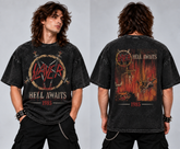 Camiseta SLAYER - HELL AWAITS - 1985 -Acid Wash Edition - Colección Thrash Metal
