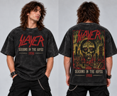 Camiseta SLAYER - SEASONS IN THE ABYSS - 1990 -Acid Wash Edition - Colección Thrash Metal