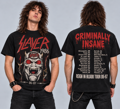 Camiseta Slayer - HELL ON TOUR 1986-87 - Urbana Premium