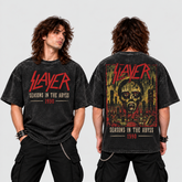Camiseta Slayer Seasons in the Abyss — 1990 | Thrash Metal | Acid Wash Edition