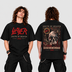 Camiseta Slayer South of Heaven 1988 |Thrash Metal | Oversize Premium