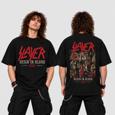Camiseta Slayer Reign in Blood — 1986 | Thrash Metal | Oversize Premium