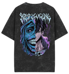 Solo Leveling Acid Wash Oversized - Barcraft