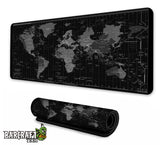 Black World Map Pad Mouse Gaming XL - Barcraft