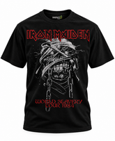 Camiseta Urbana Premium: Iron Maiden World Slavery Tour '84