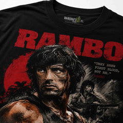 Camiseta Oversized Premium Rambo First Blood Edition
