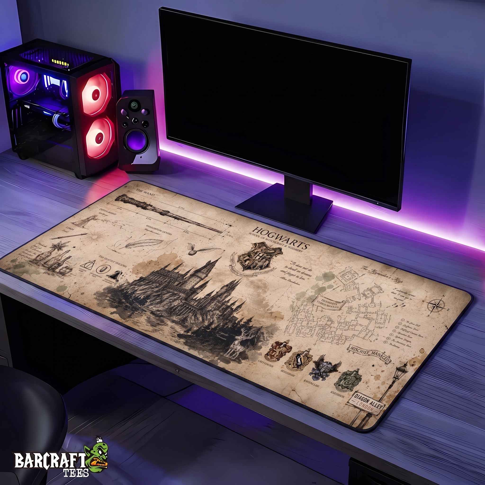 Mouse Pad XL Hogwarts Wizard's Parchment Edition