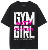 Camiseta Gym Girl With Attitude Oversized