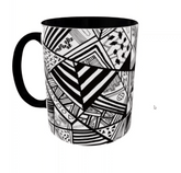 Mug Abstracto: Geometric Noir Edition (11 oz)