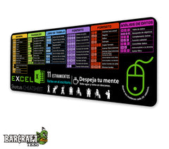 Excel Shorcuts Pad Mouse Gaming XL - Barcraft