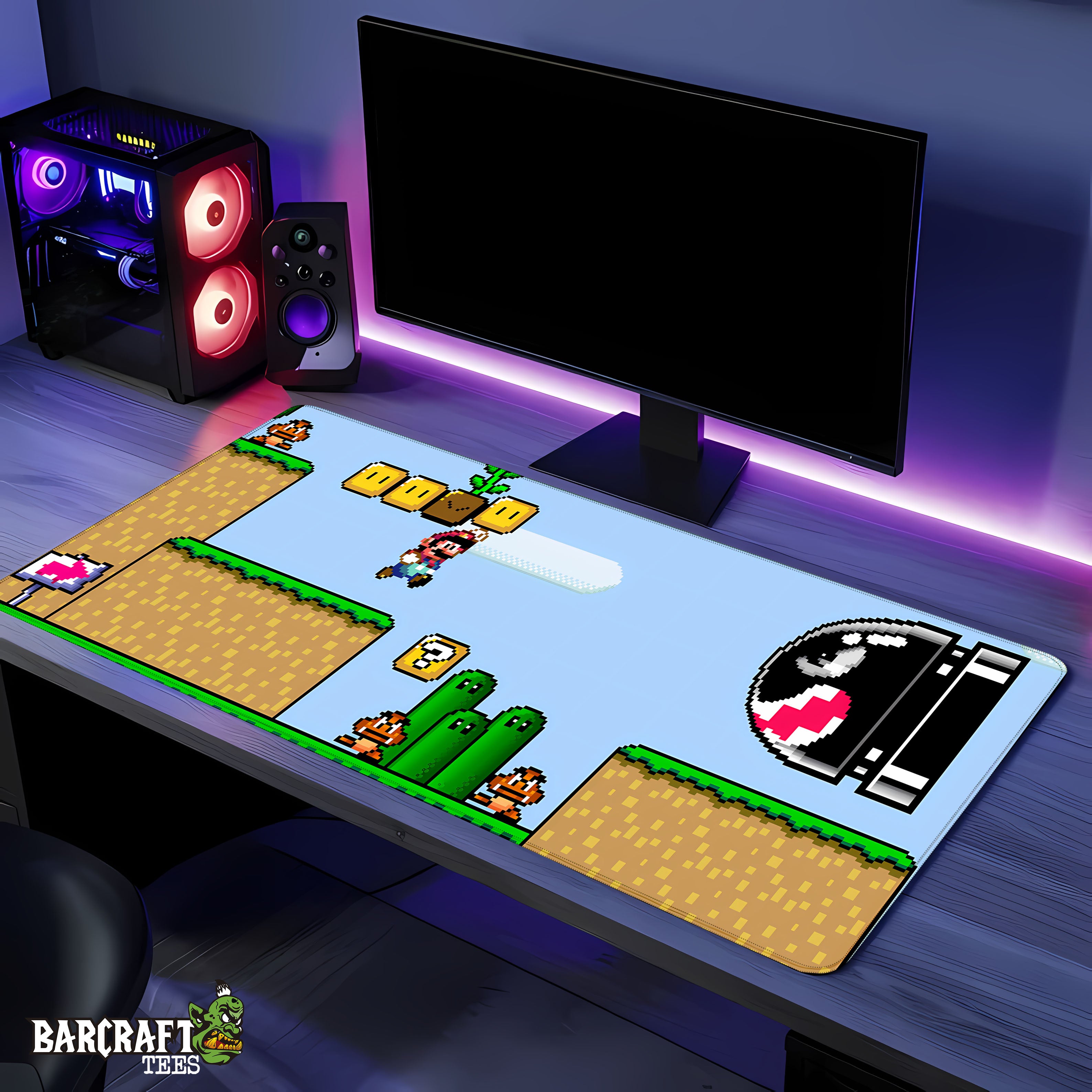 Pad Mouse Gaming XL Mario World - Barcraft