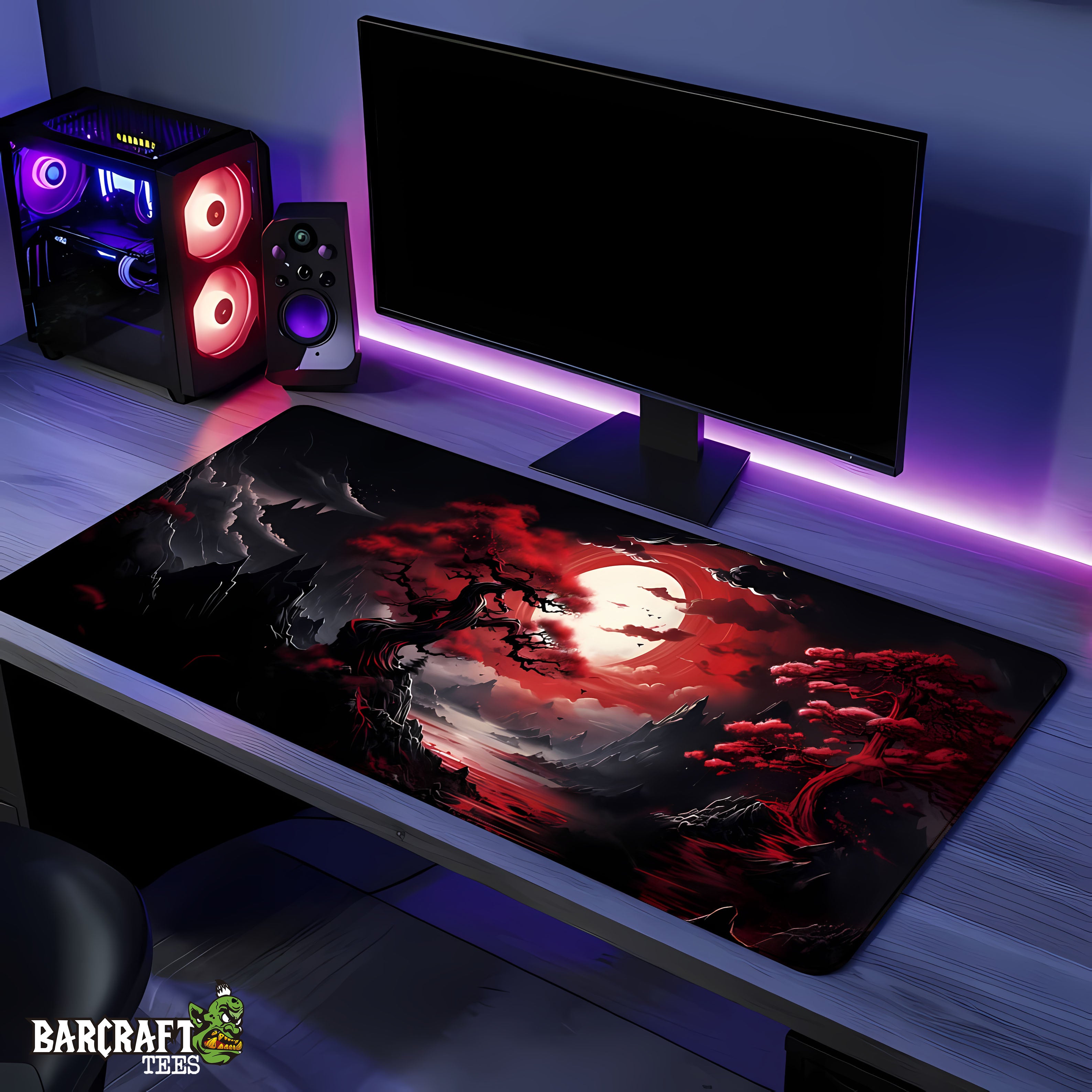 Red Landscape Pad Mouse Gaming XL - Barcraft