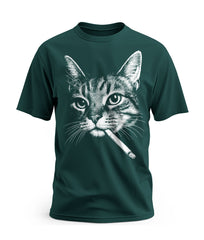 Camiseta Smoking Cat - Urbana Premium