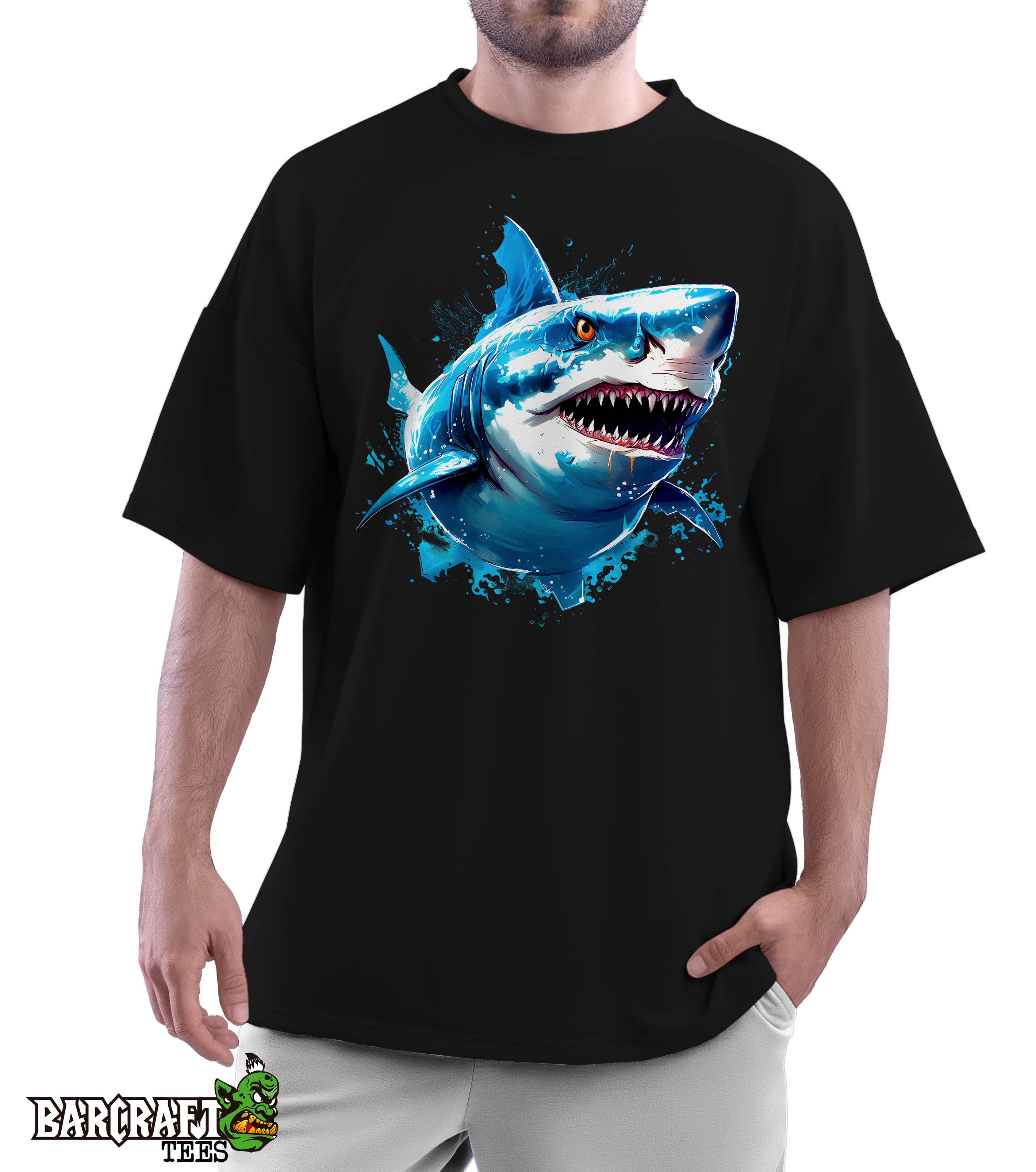 Oversize The Shark Negro