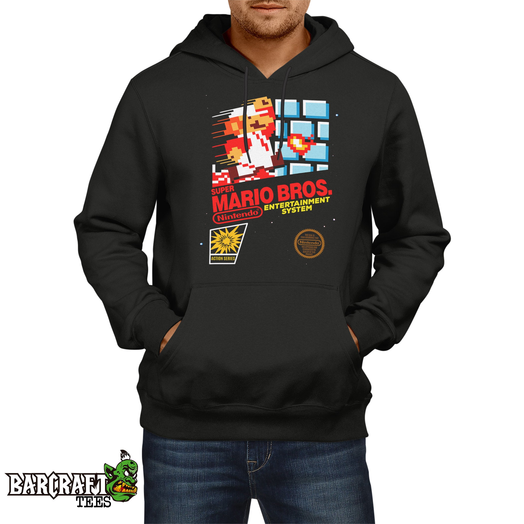 Mario bros retro Hoodie - Barcraft