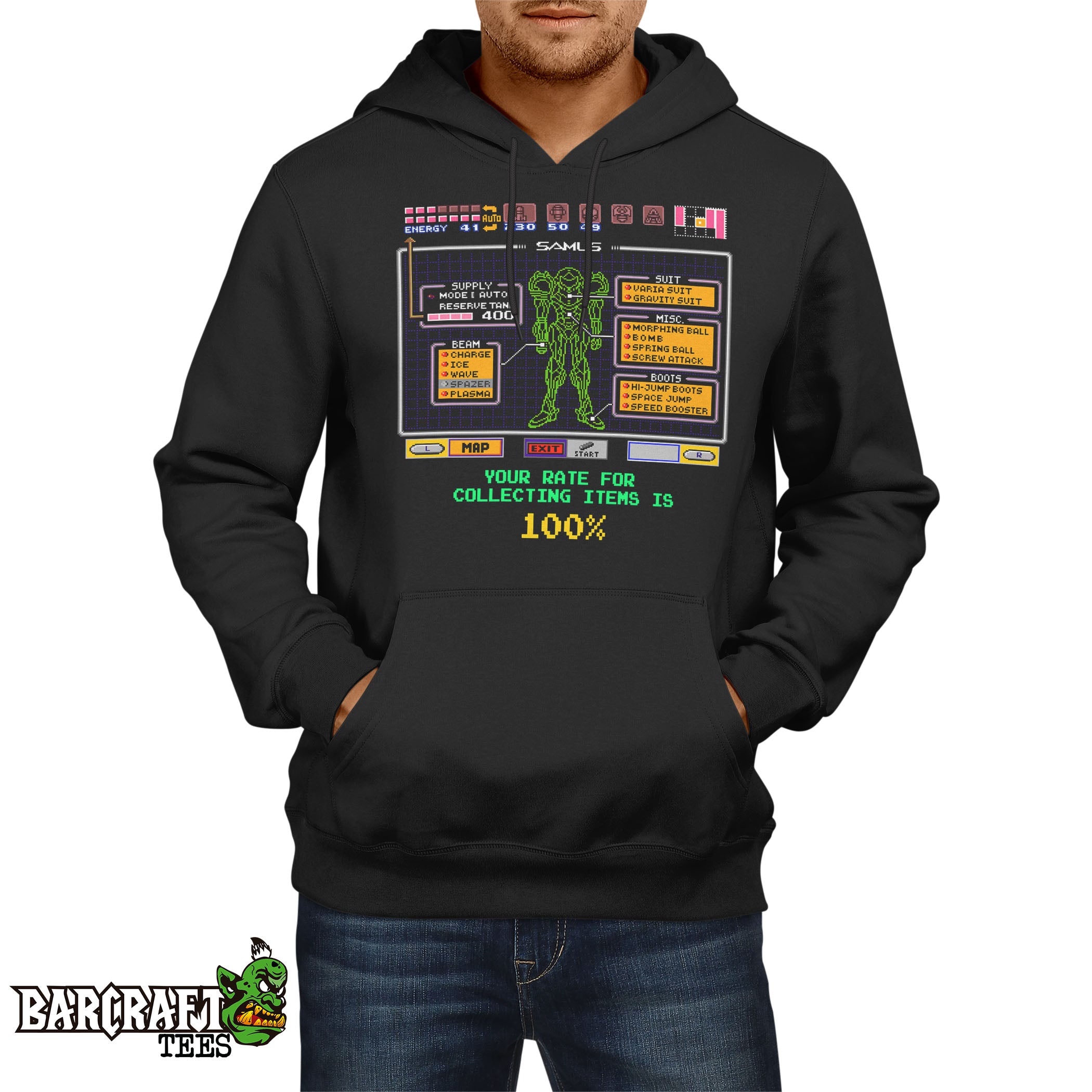 Power Suit Samus Hoodie - Barcraft