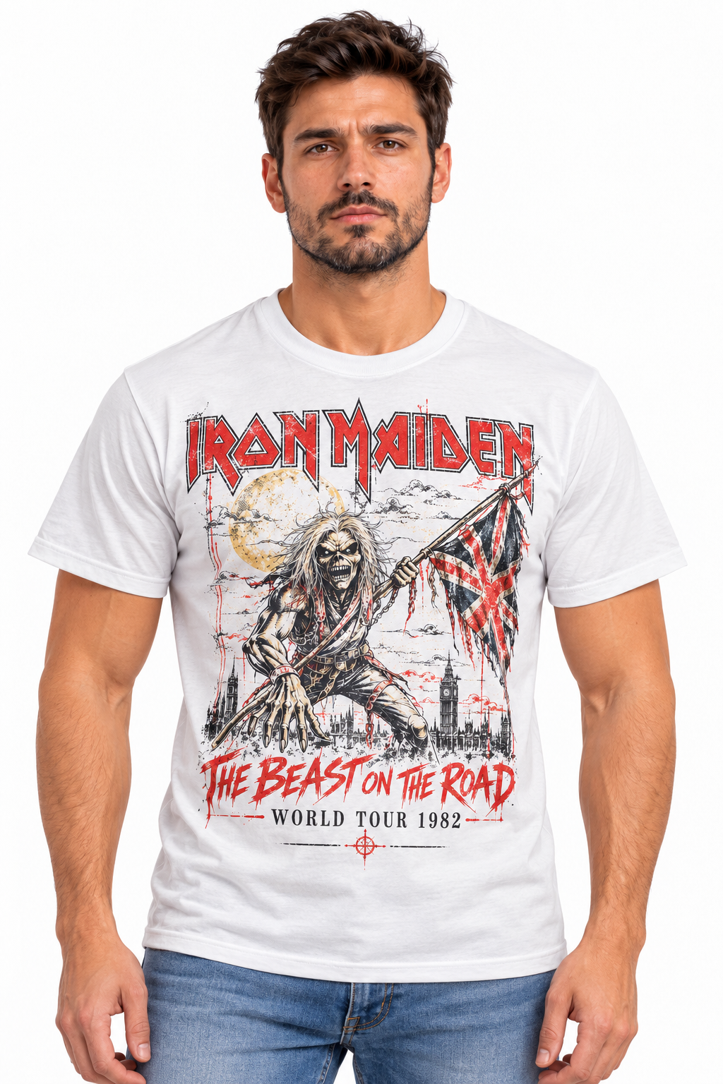 Camiseta Iron Maiden Beast on the Road | Heavy Metal | Tela Fría