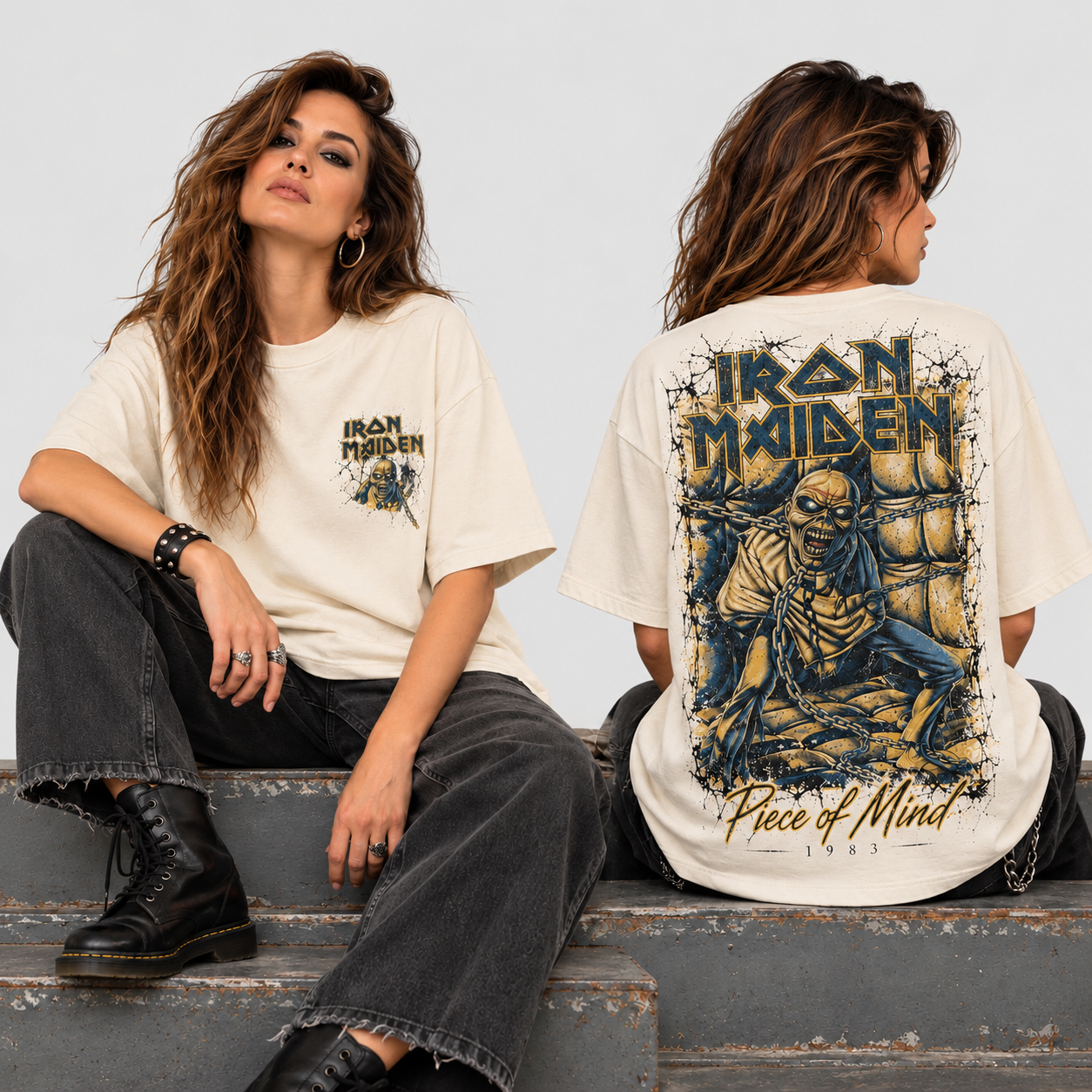 Camiseta Iron Maiden Piece of Mind | Heavy Metal | Oversize Premium