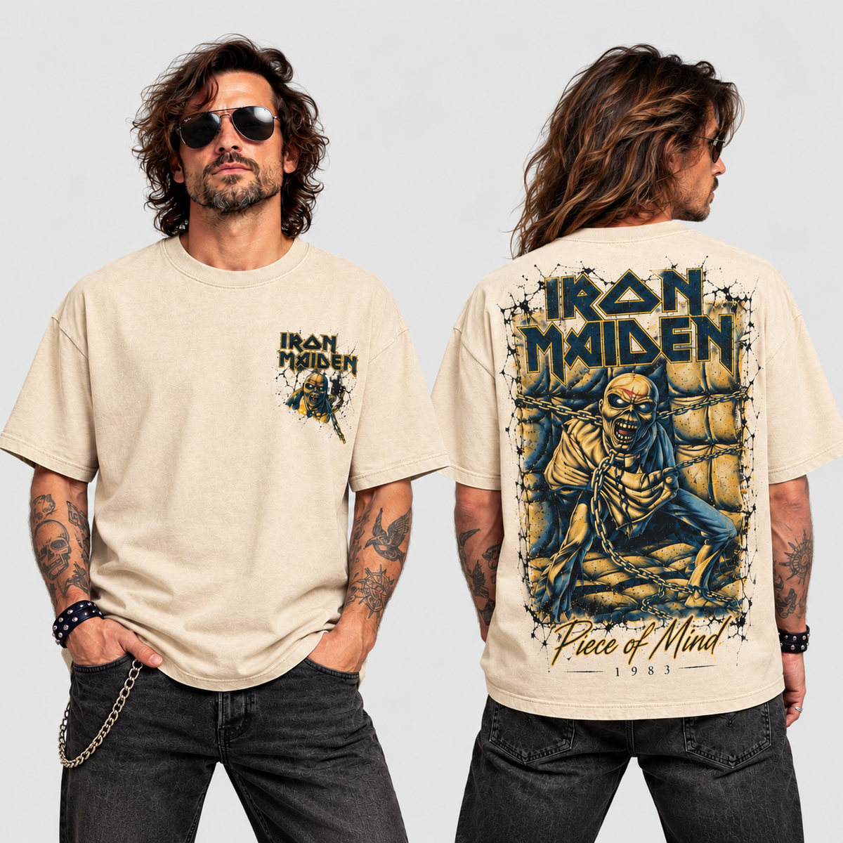 Camiseta Iron Maiden Piece of Mind | Heavy Metal | Oversize Premium