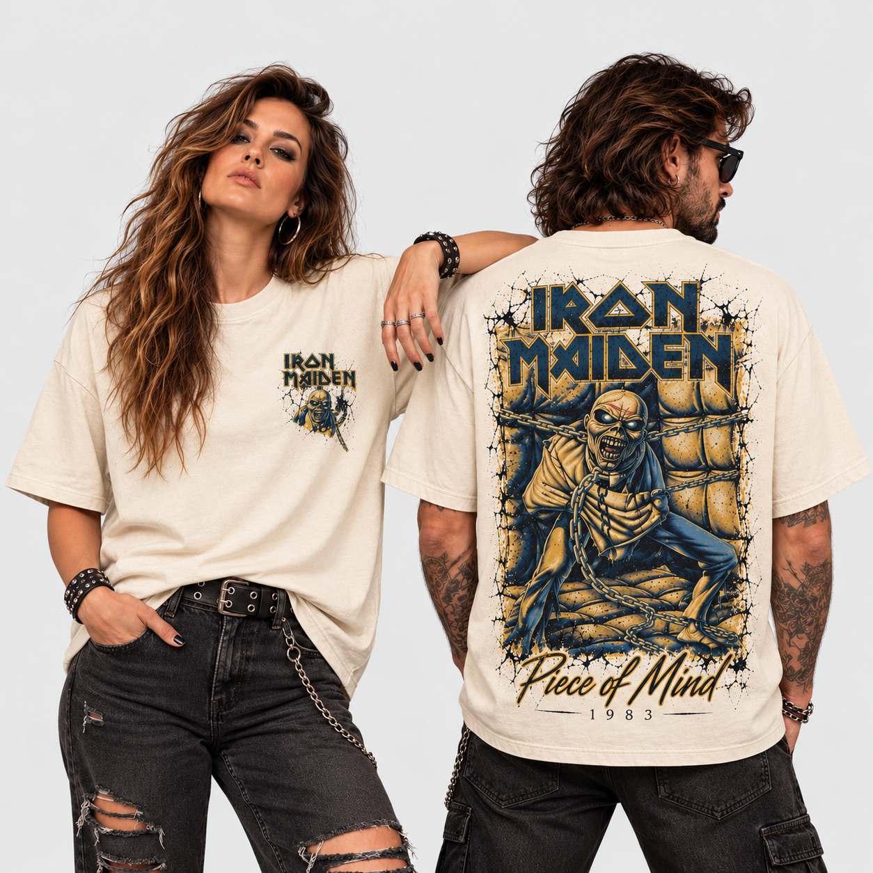 Camiseta Iron Maiden Piece of Mind | Heavy Metal | Oversize Premium