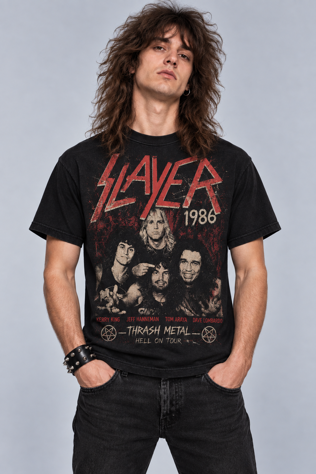 Camiseta Slayer - 1986 BANDA- Urbana Premium
