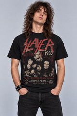 Camiseta Slayer - 1986 BANDA- Urbana Premium