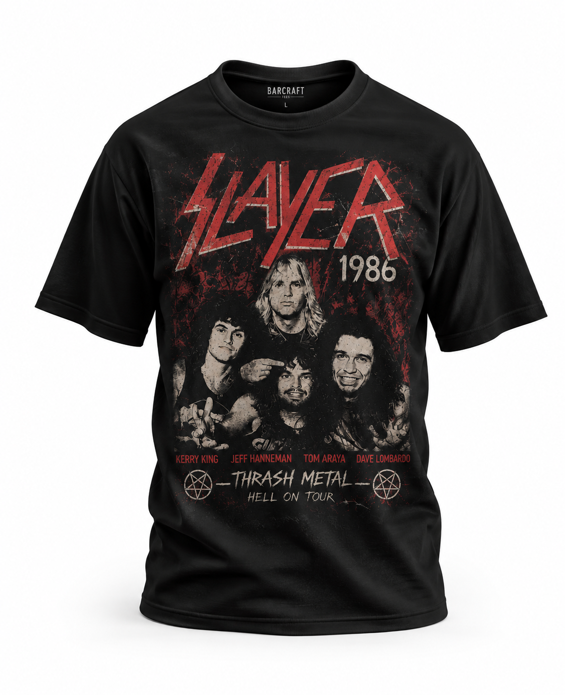 Camiseta Slayer - 1986 BANDA- Urbana Premium