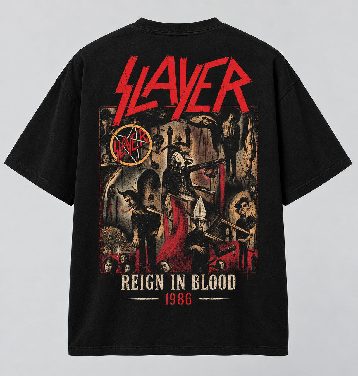Camiseta Premium SLAYER - REIGN IN BLOOD 1986 (Horma Oversized)