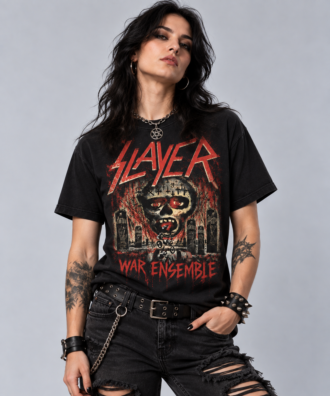Camiseta Slayer WAR ENSEMBLE - Urbana Premium