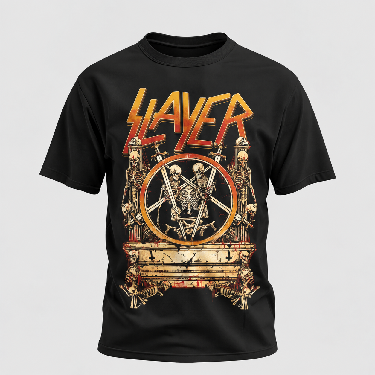 Camiseta Slayer Skeleton | Thrash Metal | Urbana Premium