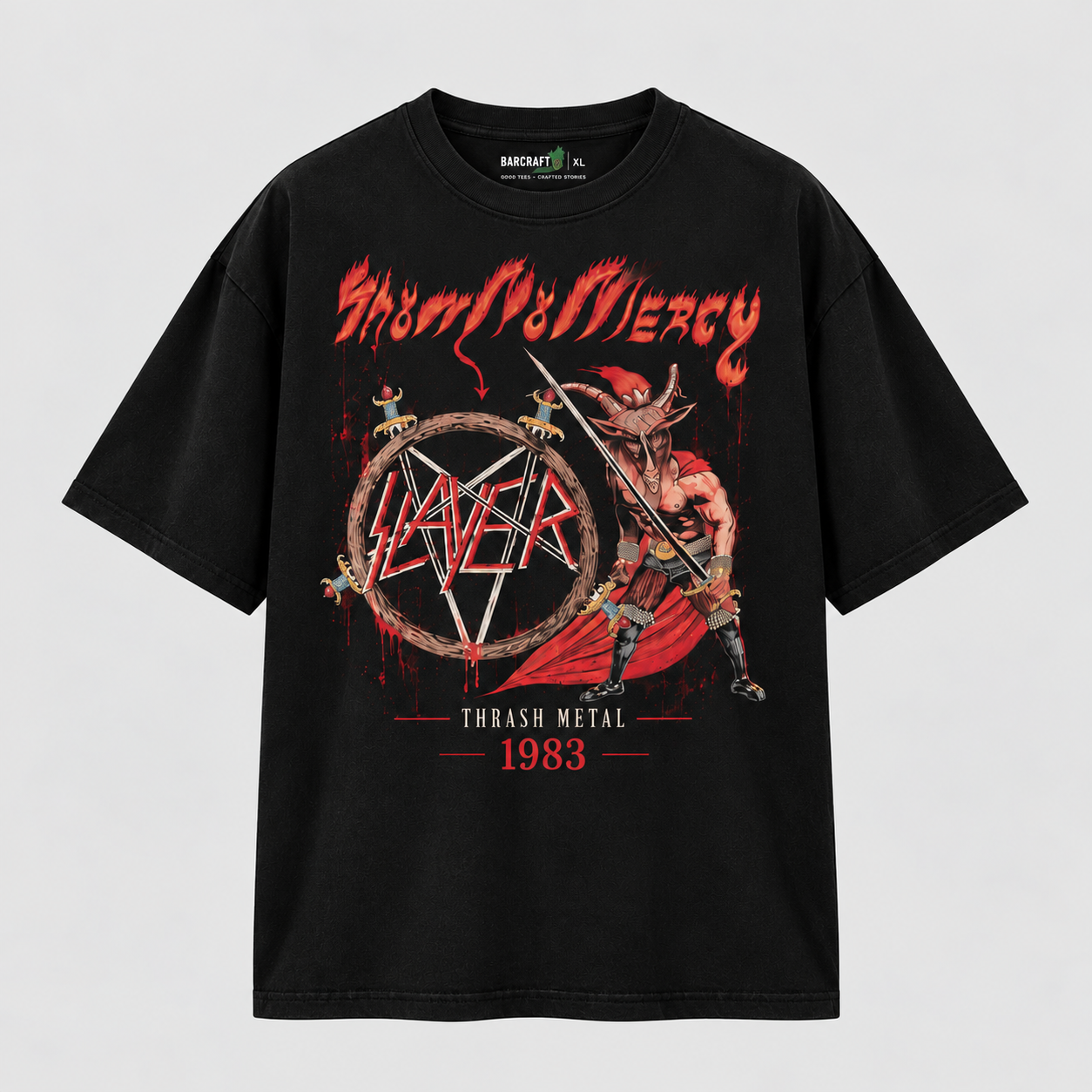 Camiseta Slayer Show No Mercy 1983 | Thrash Metal | Oversize Premium