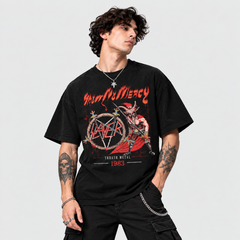 Camiseta Slayer Show No Mercy 1983 | Thrash Metal | Oversize Premium