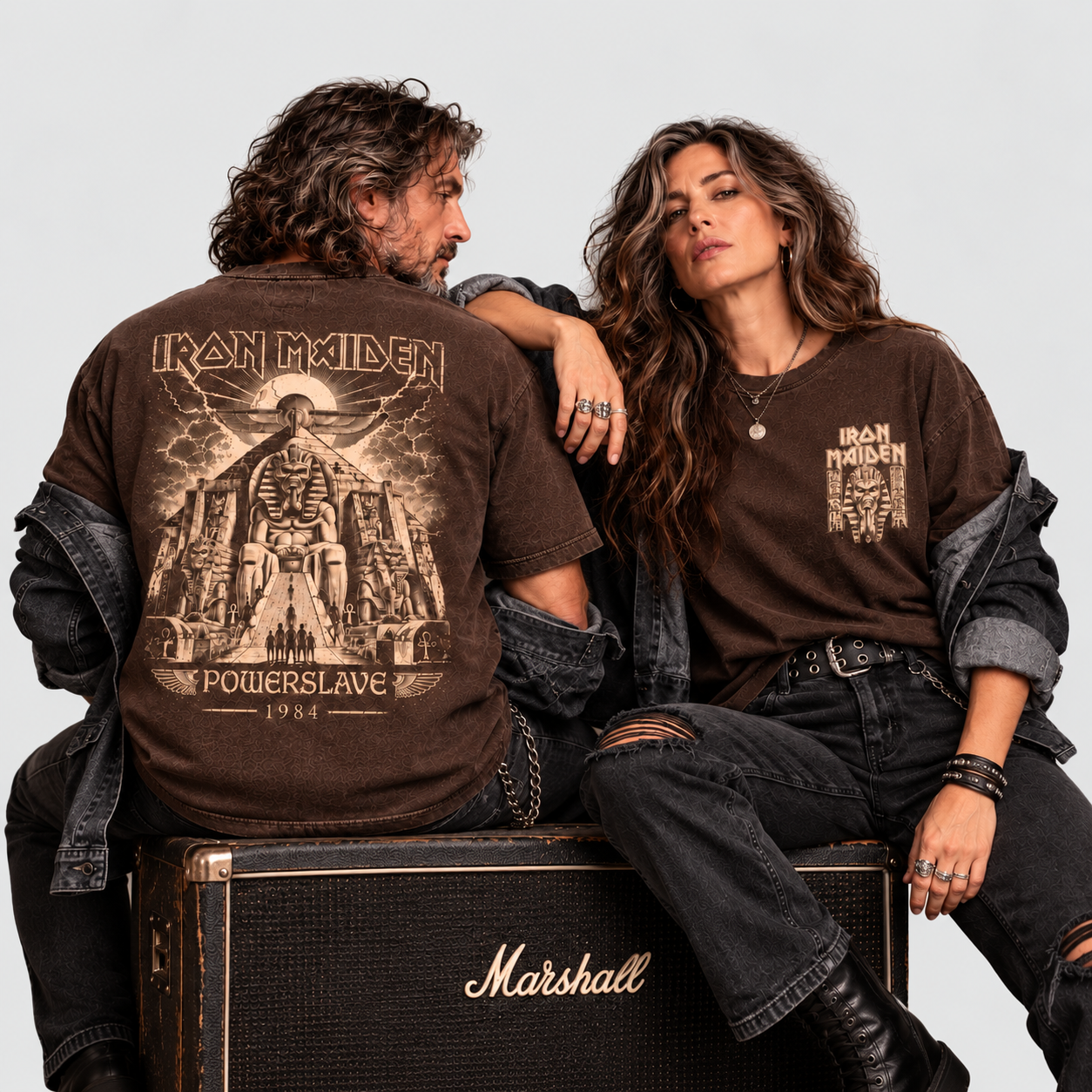 Camiseta Iron Maiden Powerslave | Heavy Metal | Oversize Premium