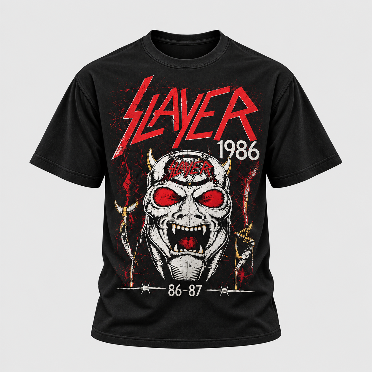 Camiseta Slayer Hell on Tour 1986-87 | Thrash Metal | Urbana Premium