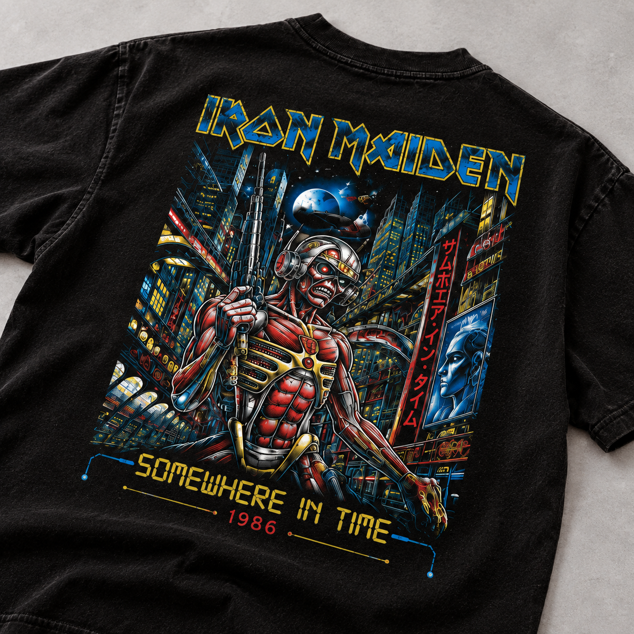 Camiseta Iron Maiden Somewhere in Time | Heavy Metal | Oversize Premium