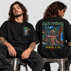 Camiseta Iron Maiden Somewhere in Time | Heavy Metal | Oversize Premium