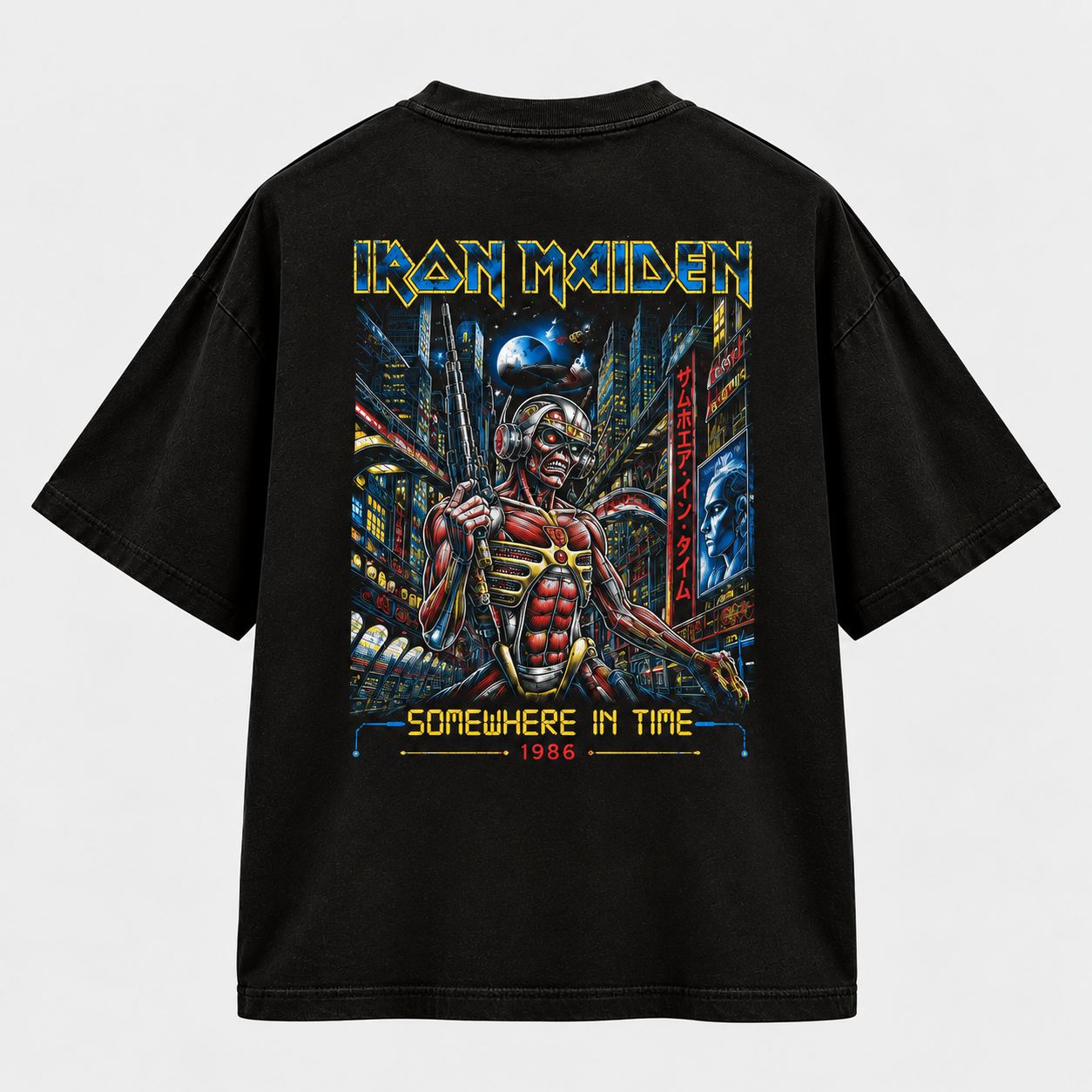 Camiseta Iron Maiden Somewhere in Time | Heavy Metal | Oversize Premium