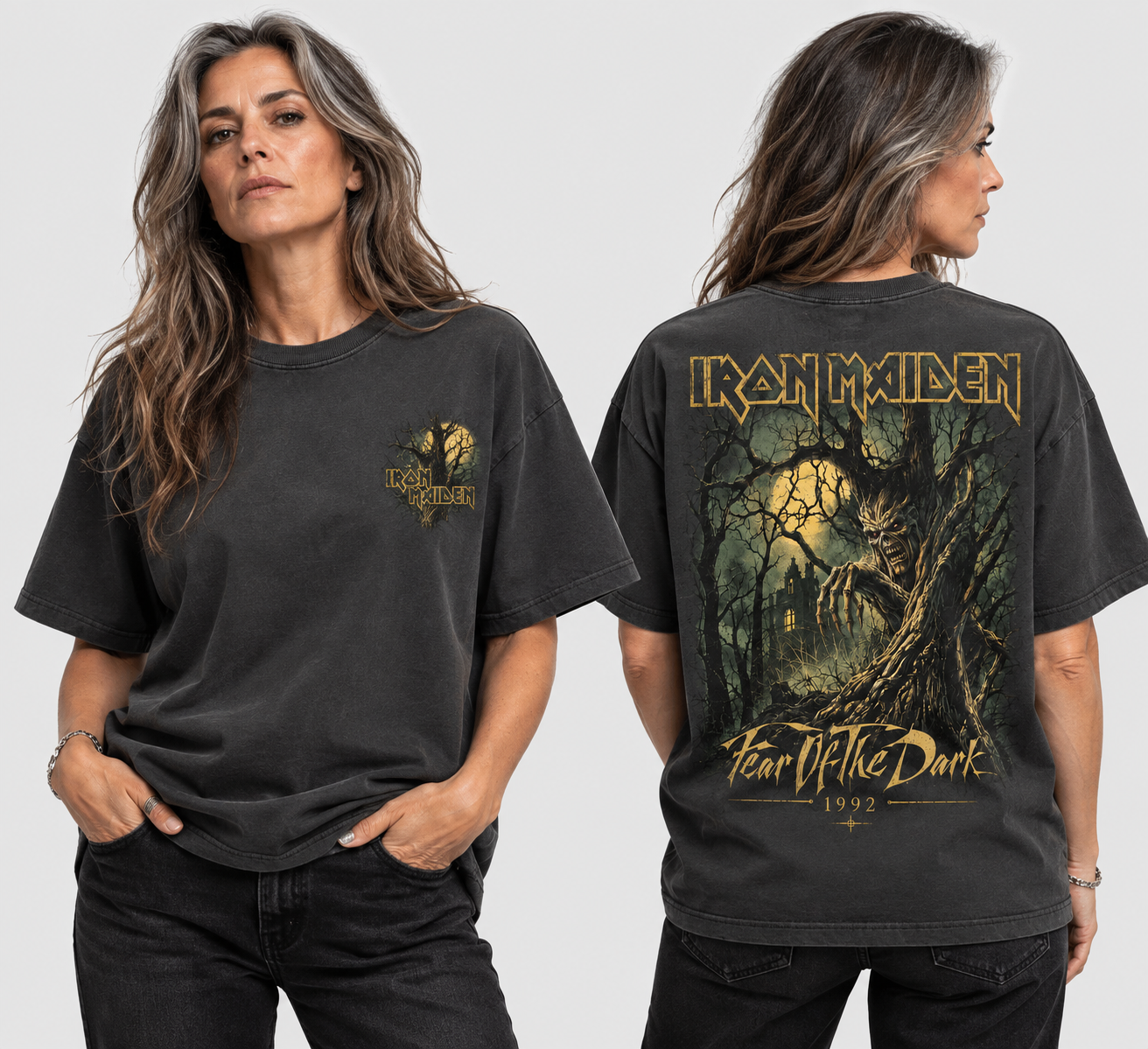 Camiseta Iron Maiden Fear of the Dark | Heavy Metal | Oversize Premium