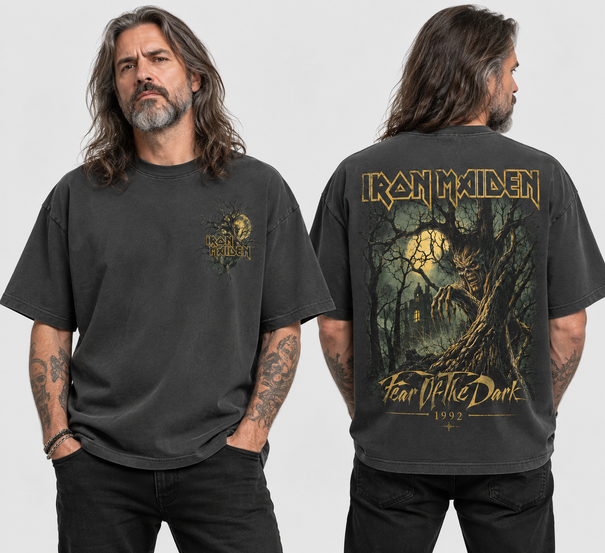 Camiseta Iron Maiden Fear of the Dark | Heavy Metal | Oversize Premium