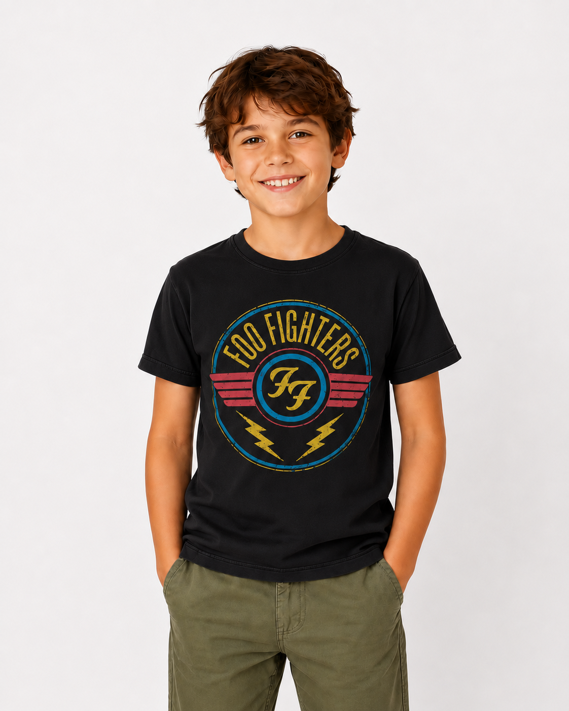 Camiseta Foo Fighters Vintage Wings – Barcraft (Niños)