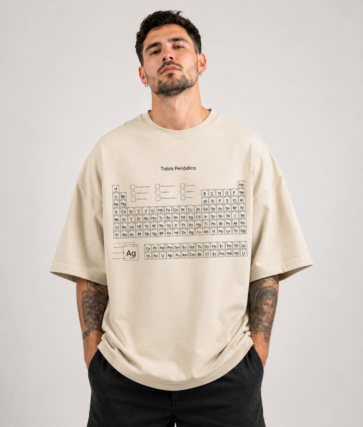 Camiseta Premium Tabla Periódica (Horma Oversized & Regular)