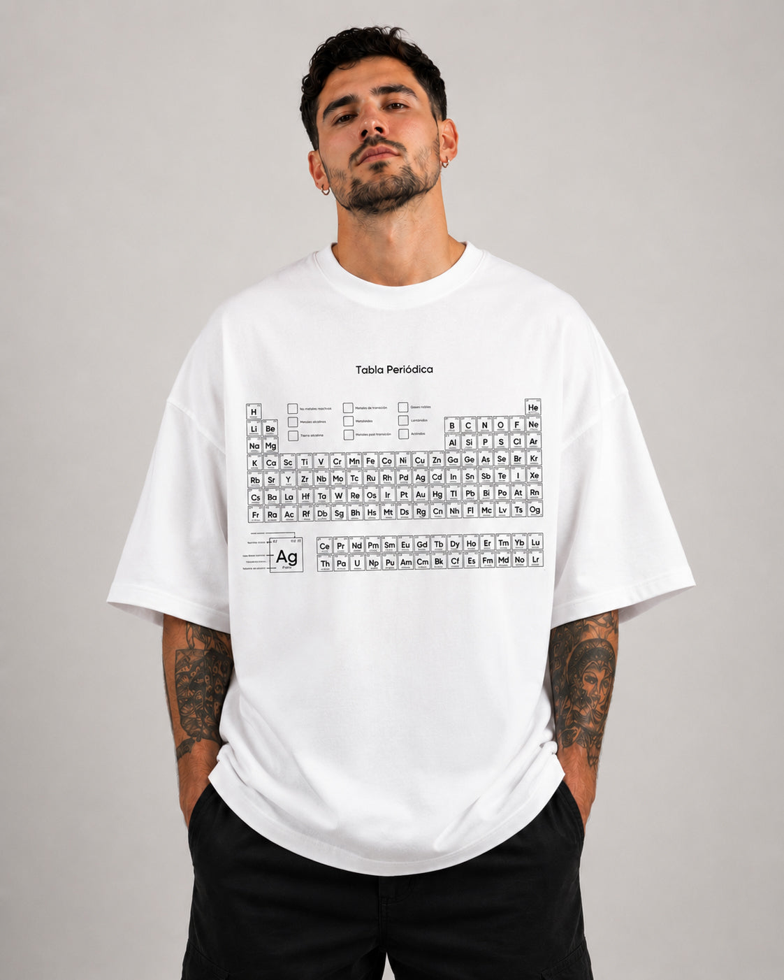 Camiseta Premium Tabla Periódica (Horma Oversized & Regular)