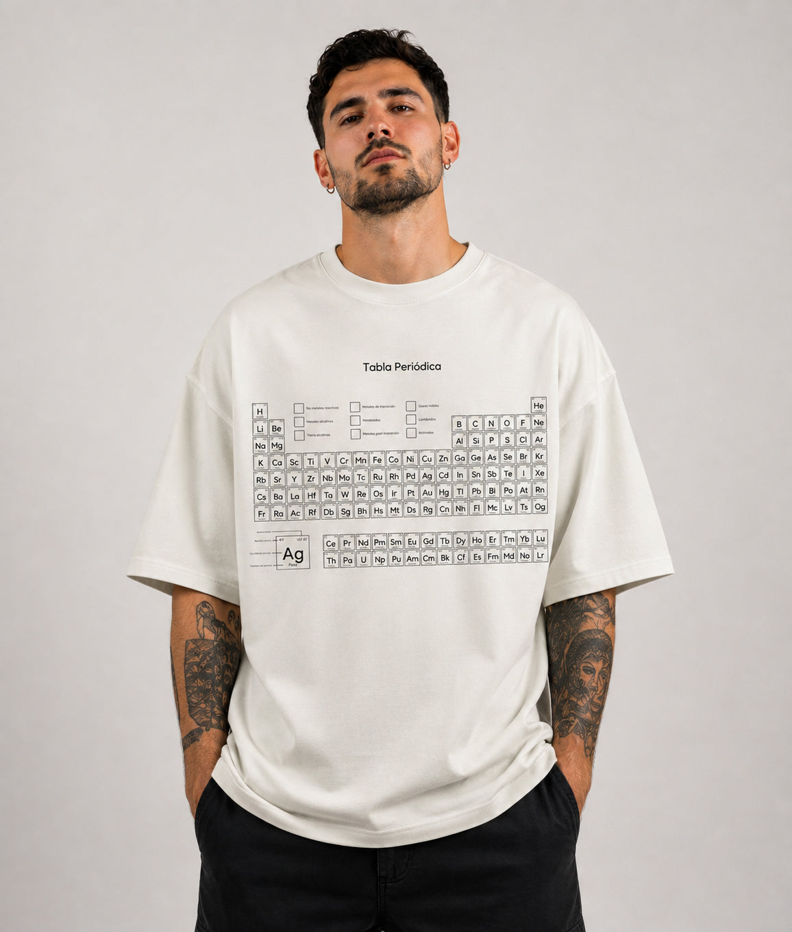 Camiseta Premium Tabla Periódica (Horma Oversized & Regular)