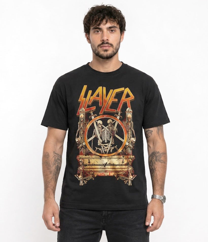 Camiseta Slayer Skeleton - Urbana Premium