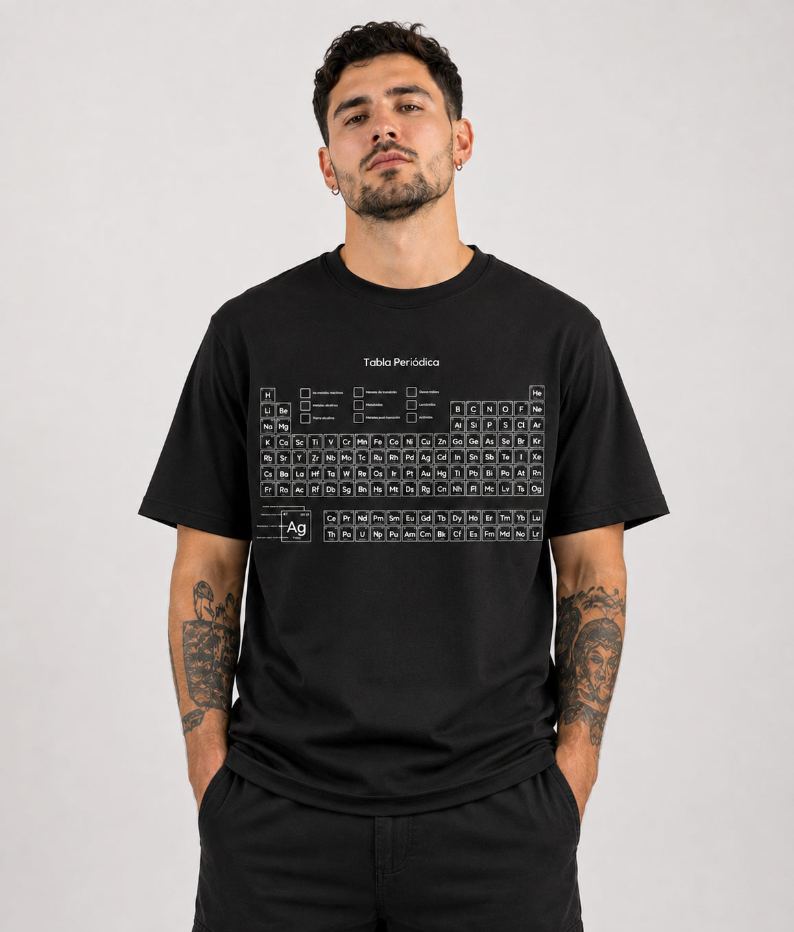 Camiseta Premium Tabla Periódica (Horma Oversized & Regular)