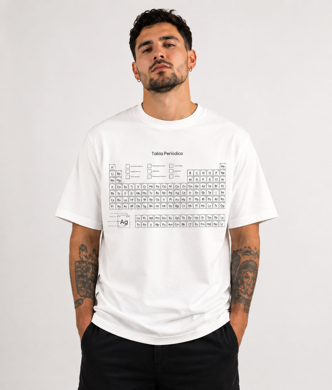 Camiseta Premium Tabla Periódica (Horma Oversized & Regular)